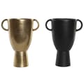 Miniatyrbillede 1 af 3: Vase DKD Home Decor 23 x 16 x 29 cm Sort Gylden Aluminium Moderne (2 enheder)