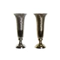 Miniatyrbillede 1 af 2: Vase DKD Home Decor Gylden Sølvfarvet Aluminium 13 x 13 x 33 cm (2 enheder)