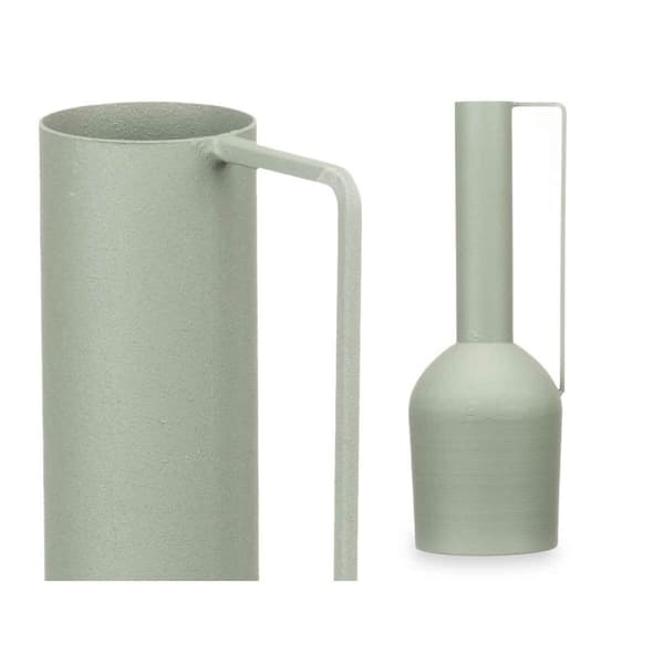 Vase Høj Grøn Stål 13 x 39 x 13 cm (6 enheder)