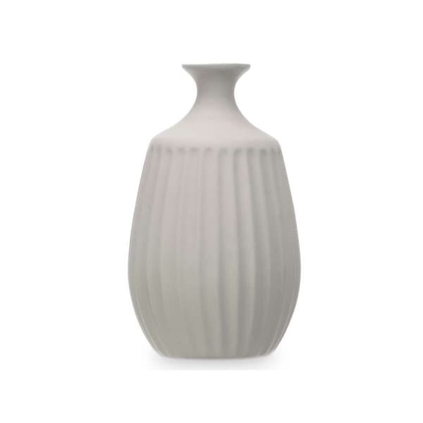 Vase Grå Keramik 19 x 31 x 19 cm (4 enheder) Striber