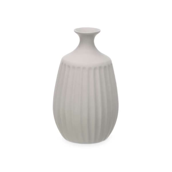 Vase Grå Keramik 19 x 31 x 19 cm (4 enheder) Striber