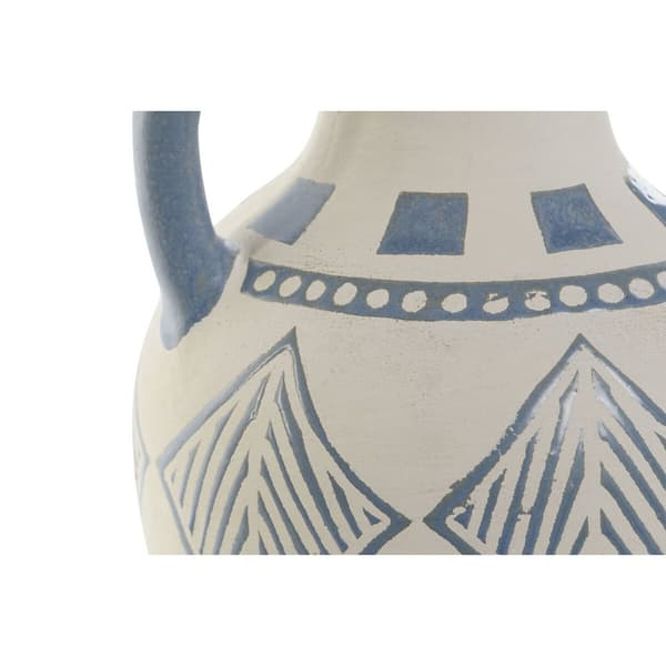 Vase Home ESPRIT Blå Beige Keramik Middelhavet 15 x 15 x 25 cm