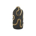 Miniatyrbillede 1 af 3: Vase Home ESPRIT Grå Gylden Stentøj Abstrakt Moderne 17 x 17 x 35 cm