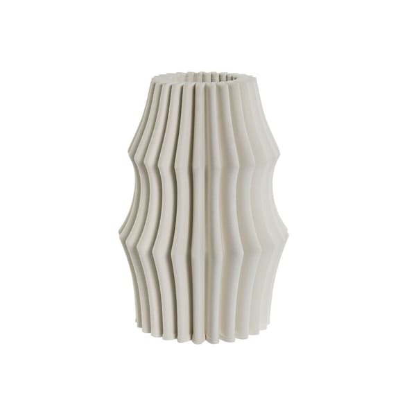 Vase Home ESPRIT Hvid Stentøj Moderne 15 x 15 x 22,5 cm