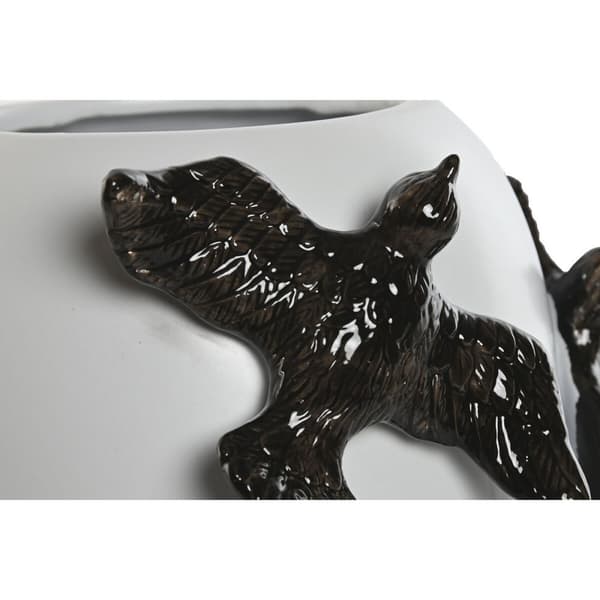 Maljakko Home ESPRIT Valkoinen Musta Kivitavara Moderni 27 X 27 X 29,5 cm