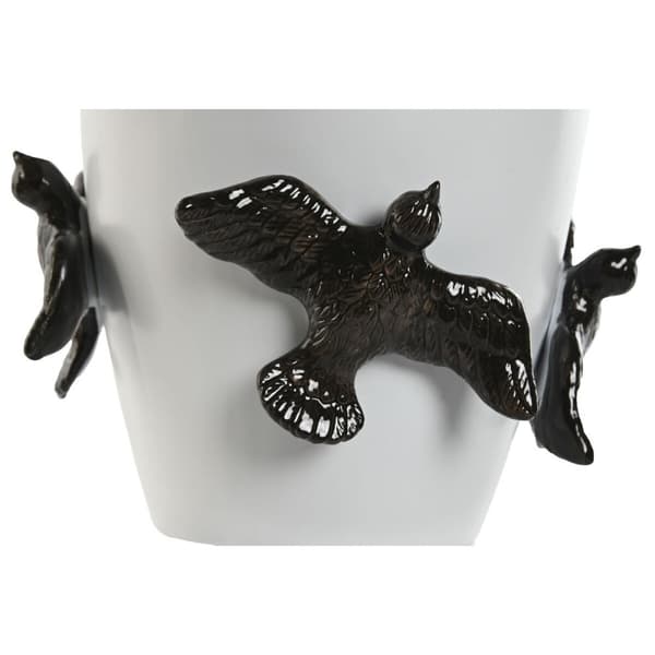 Vase Home ESPRIT Hvid Sort Stentøj Moderne 27 X 27 X 29,5 cm