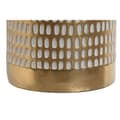 Miniatyrbilde 3 av 3: Vase Home ESPRIT Hvit Gyllen Metall Moderne 14,5 X 14,5 X 82 cm