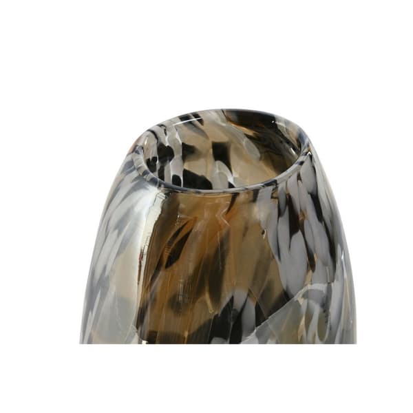 Vas Home ESPRIT Svart Kräm Glas Modern 14,5 x 9,5 x 27,1 cm