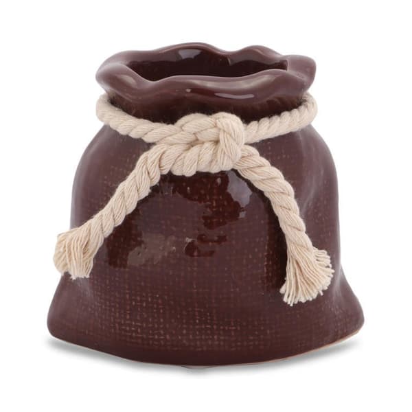 Mini-Sakwa keramik lysestage, brun