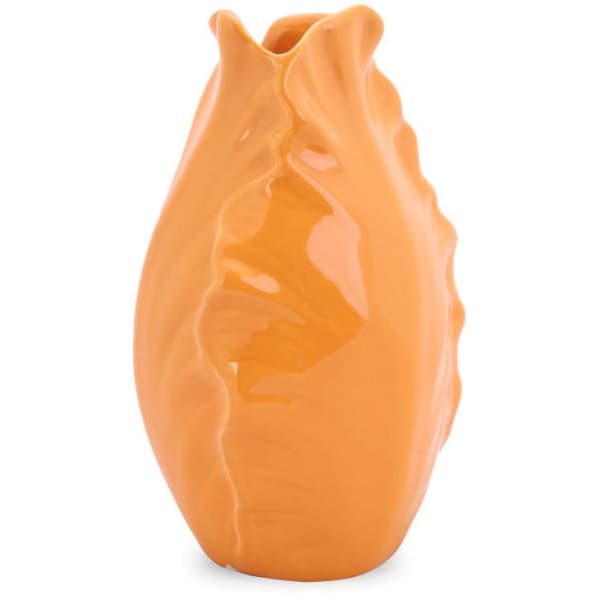 Orange dekorativ vase i form af en blomsterknop