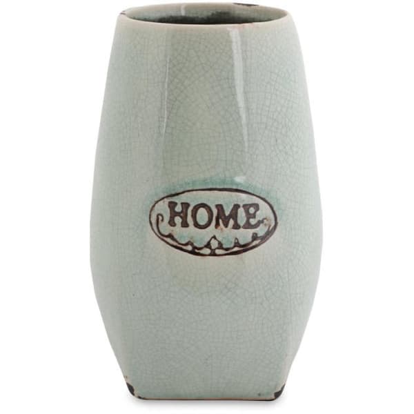 Keramikvas, 18 cm hög, i vintagestil, mintfärgad Home