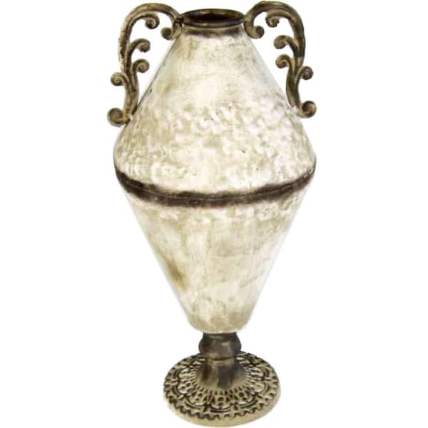 Kermanruskea metallimaljakko, 40x19 cm