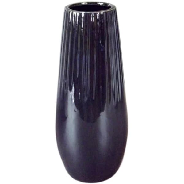 Svart Keramikvas 21x8cm
