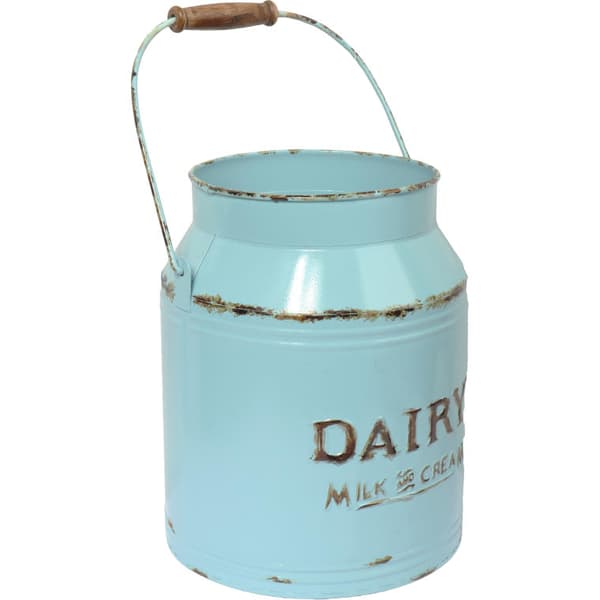 Dekorativt vintage metallys i mintfarve 43x18x23 cm