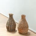 Miniatyrbild 4 av 5: Rootz Woven Boho Vas DAYANA naturlig gjord av vattenhyacint