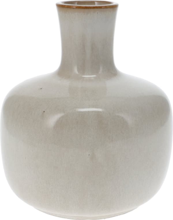 Vas Beige Grå Brun Keramik