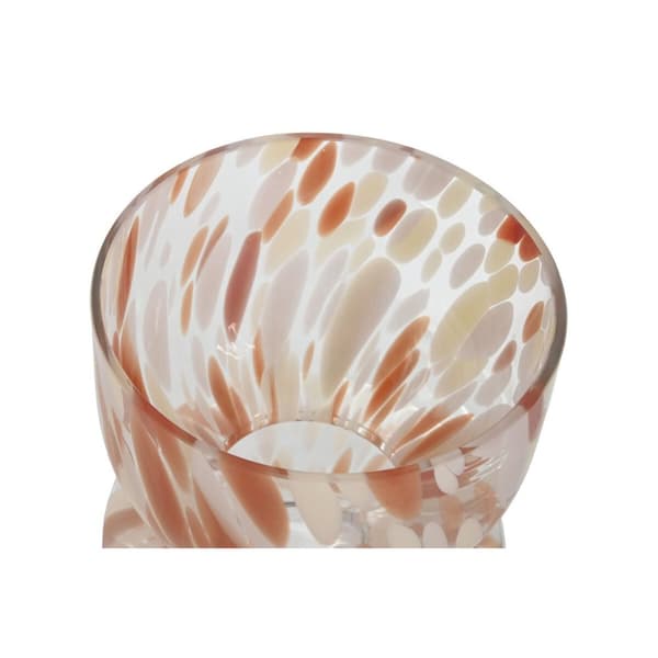 Vase Home ESPRIT Flødefarvet Terrakotta Krystal Moderne 16 x 16 x 24 cm