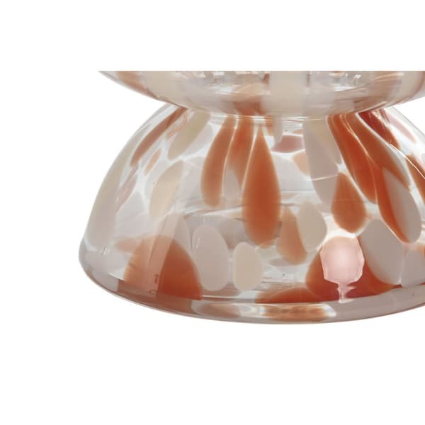 Vase Home ESPRIT Flødefarvet Terrakotta Krystal Moderne 16 x 16 x 24 cm