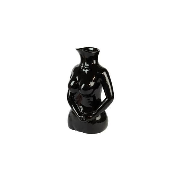Dekorativ vas - FISURA - Keramisk byst - Svart - 17x11x23 cm - Klassisk stil
