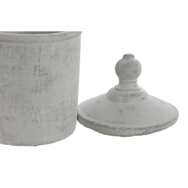 Maljakko Home ESPRIT Harmaa Sementti Itämainen 15 x 15 x 25 cm