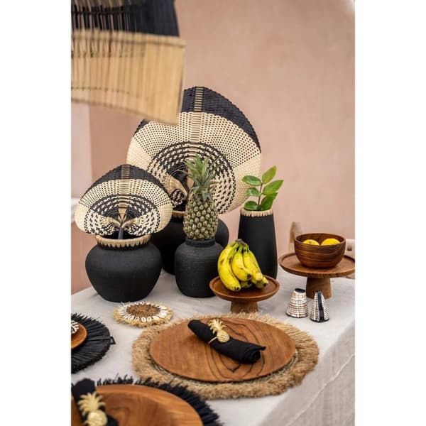 Rootz Styly Black Vase - Terracotta Masterpiece - Eartancware - Coastal Vibes - 29 cm x 29 cm x 23 cm
