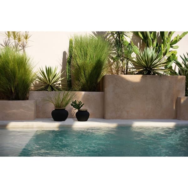 Rootz Styly Black Vase - Terracotta Masterpiece - Eartancware - Coastal Vibes - 29 cm x 29 cm x 23 cm