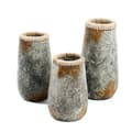 Miniatyrbillede 8 af 8: Rootz Sneaky Vase - Antik Grå Vase - Slank Terracotta Vase - Ideel til tørrede blomster - 14 cm x 14 cm x 26 cm
