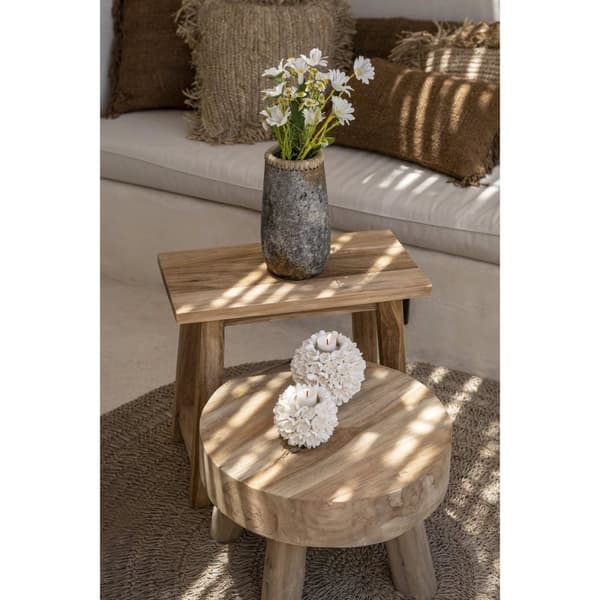 Rootz Sneaky Vase - Antik Grå Vase - Slank Terracotta Vase - Ideel til tørrede blomster - 14 cm x 14 cm x 26 cm