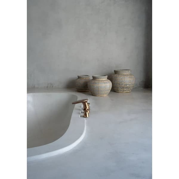 Rootz Belly Vase - Concrete Natural - Terracotta Vase - Forience Display - Coastal Vibes - 33 cm x 33 cm x 27cm