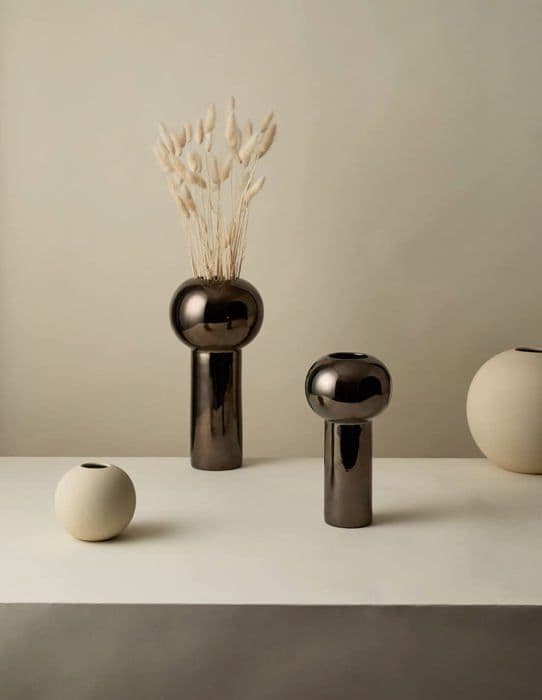 Vas - soliflore Cooee design - HI-028-27-DS - Pelarvas 24 cm Mörk silver