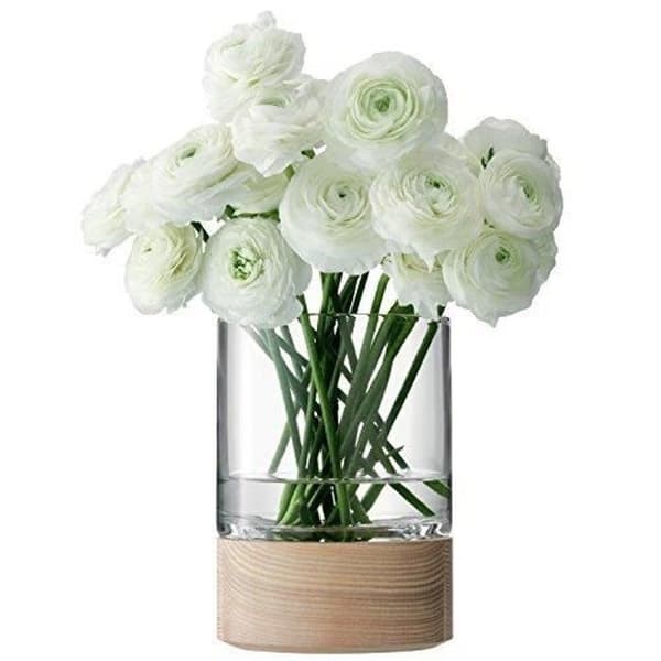 LSA International 18 cm Lotta Vase-Ljuskälla och Bas i Ask, Transparent