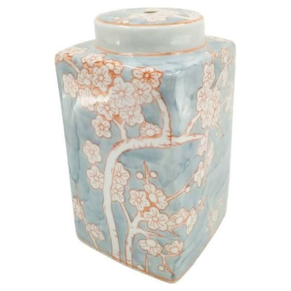 Maljakko DKD Home Decor Posliini Sininen Oranssi (15.5 x 15.5 x 21.5 cm)