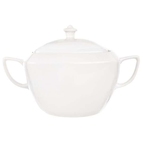 Porcelænssuppeterrin med låg, 3,5 l