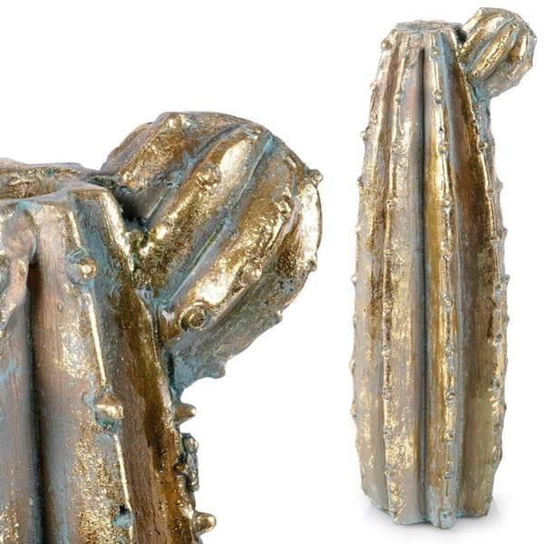Gylden kaktus blomstervase 47,5 cm