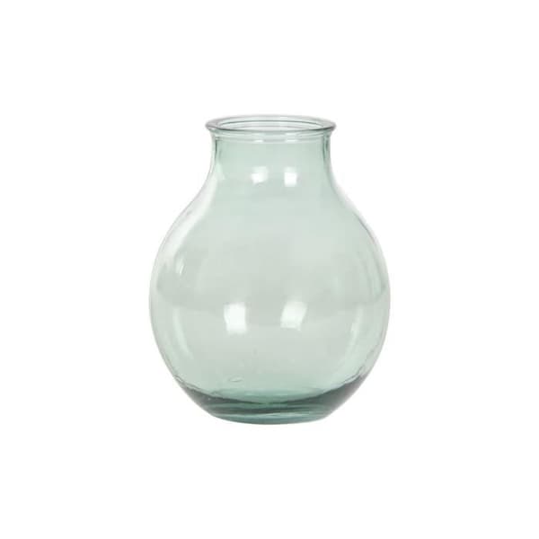 vas 29 x 29 x 36 cm grönt härdat glas