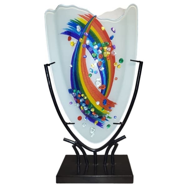 Glass Vase Rainbow, H 37cm - Benjamin