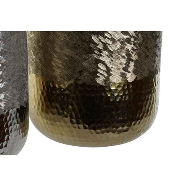 modern aluminium silver guld vas 22 x 22 x 33 cm (2 enheter)