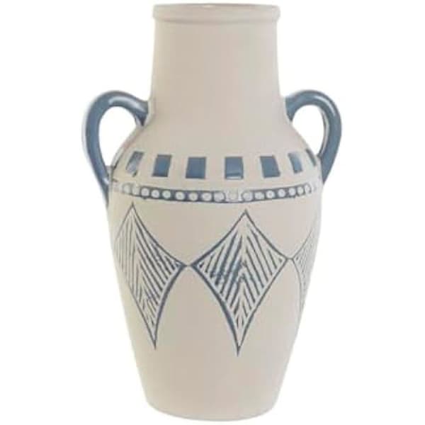 Dekorativ vas - HOME ESPRIT - Flerfärgad - Keramik - 22 x 18 x 36,5 cm - Modern stil