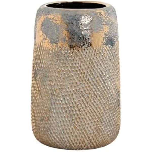 Vas - HOME ESPRIT - Tvåfärgat stengods - Modern - Åldrad finish - 17 x 17 x 26 cm