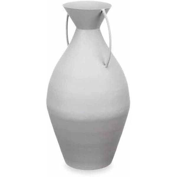 Dekorativ vas - Ej specificerad - Fyrkantig modell - Metall - Grå - 4 enheter - 22 x 43 x 22 cm