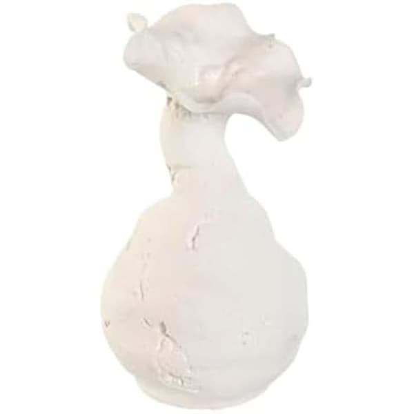 Dekorativ vas - HOME ESPRIT - Keramik vit - 13 x 13 x 24 cm - Handgjord stil - Flerfärgad
