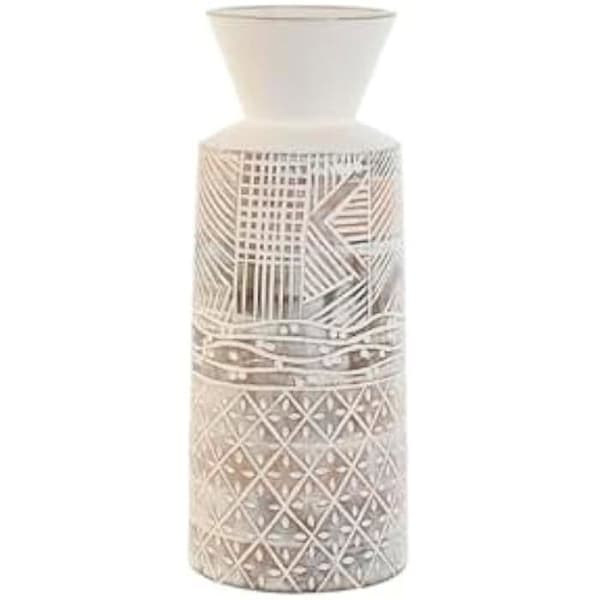 Vas - HOME ESPRIT - Mangoträ - Flerfärgad - 15 x 15 x 22,5 cm - Modern stil
