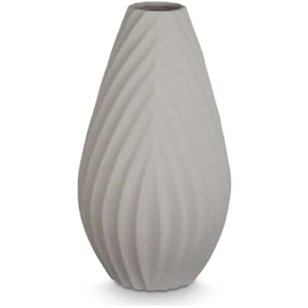 Dekorativ vas - Presentdekor - Grårandig - Keramik - 26 x 49 x 26 cm