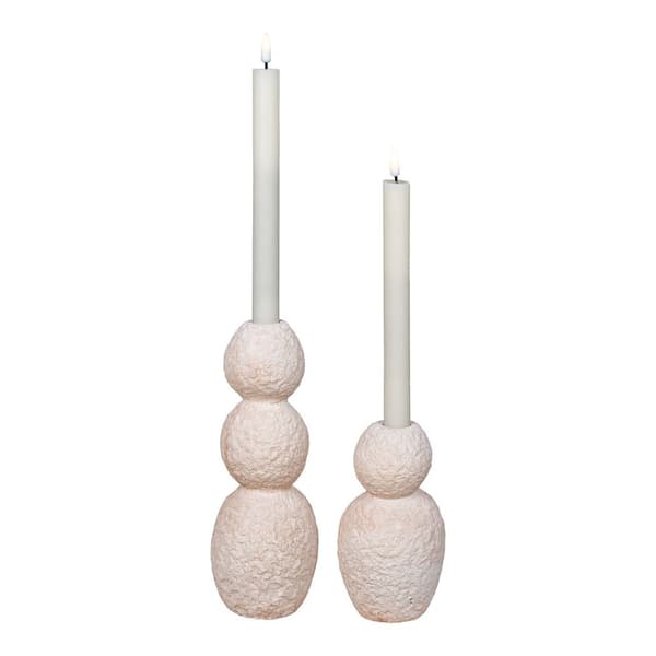 Paredes lysestaker sett av 2 beige.
