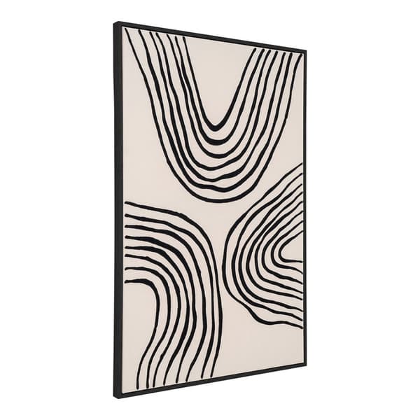 Lipari lerretsprint No.2 60x90 cm svart, beige.