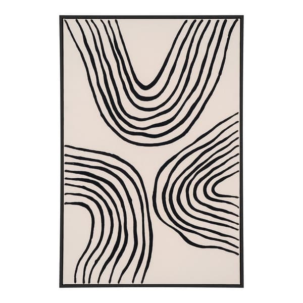 Lipari lerretsprint No.2 60x90 cm svart, beige.