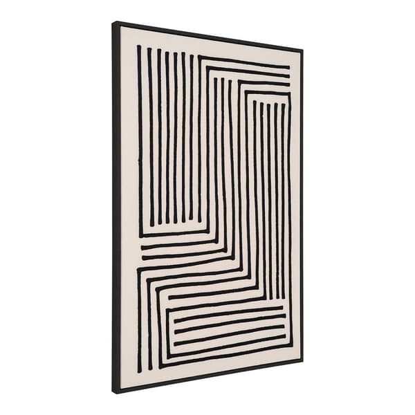 Lipari lerretsprint No.3 60x90 cm svart, beige.