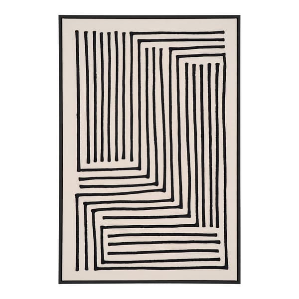 Lipari lerretsprint No.3 60x90 cm svart, beige.