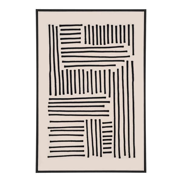 Lipari lerretsprint No.1 100x140 cm svart, beige.
