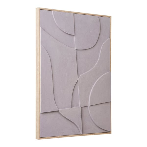 Madeline NO 2,50 relief veggdekorasjon med ramme 50x70 cm sandfarget.